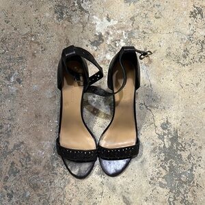 Elegant Black Ankle Strap Sandals